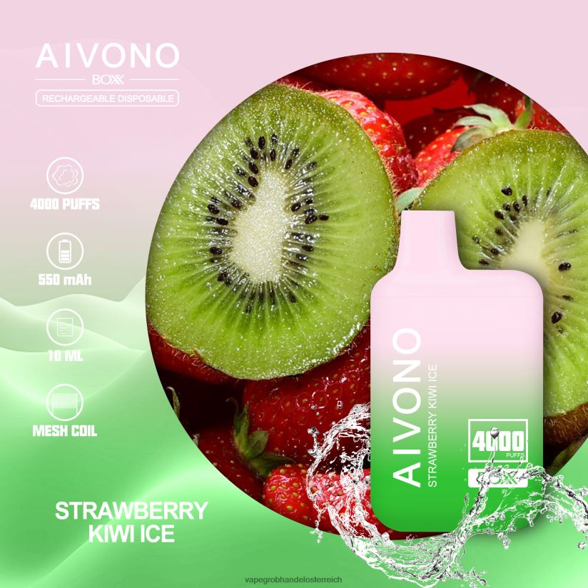 Aivono AIM BOXX 4000 Erdbeer-Kiwi-Eis - F0TZ68229 Vape Wien