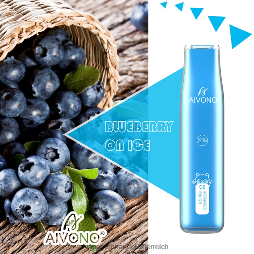 blaue Beere auf Eis