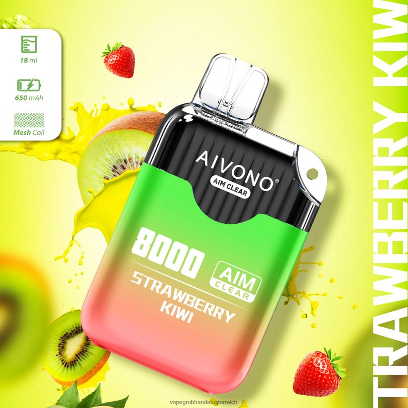 Aivono AIM CLEAR 8000 Erdbeer-Kiwi - F0TZ68210 Vape Großhandel Preise