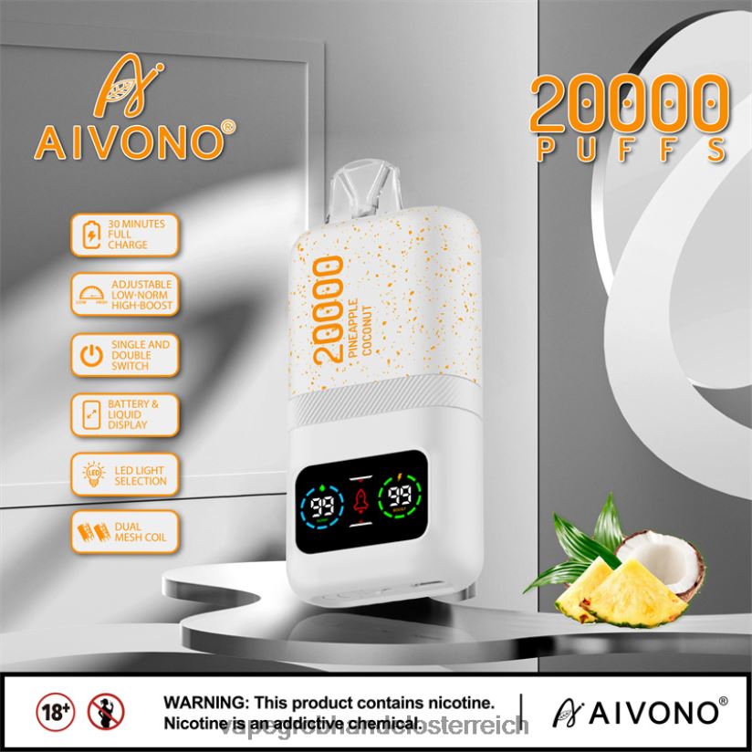 Aivono AIM magic 20000 Ananas-Kokos-Eis - F0TZ6876 Vape Kaufen Graz