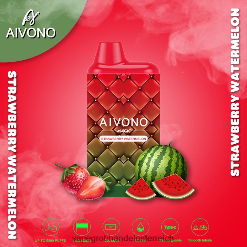 Aivono AIM MAGIC 5800 Mundbox-Zigarette Erdbeerwassermelone - F0TZ6899 Vape Kaufen Linz