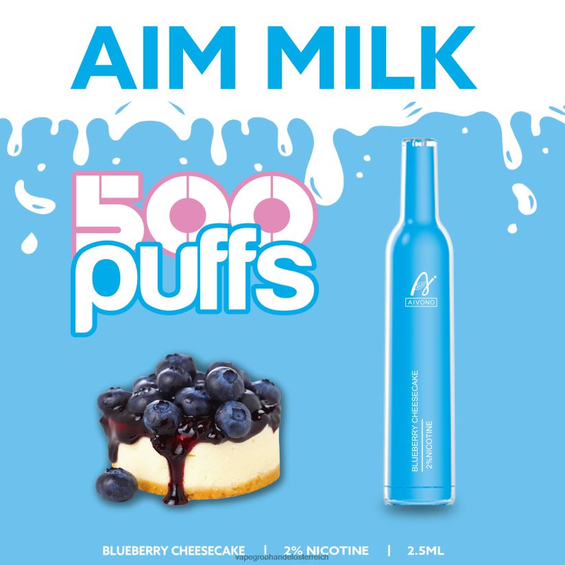 Aivono AIM MILK 500 Blaubeerkäsekuchen - F0TZ68274 Vape Großhandel Preise