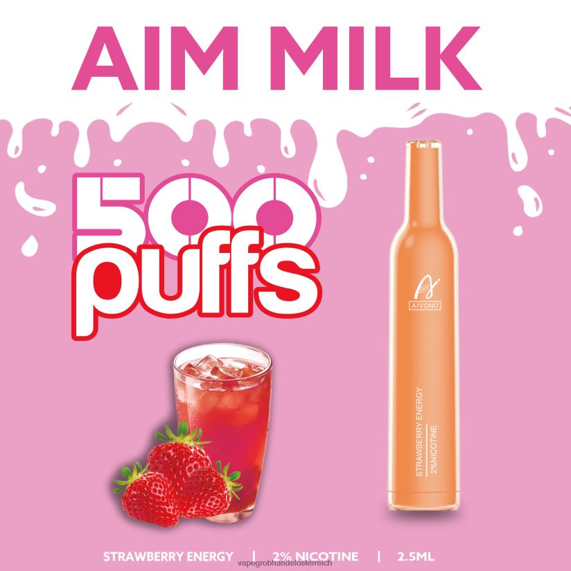 Aivono AIM MILK 500 Erdbeerenergie - F0TZ68266 Vape Großhandel Preise