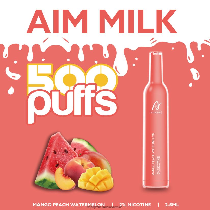 Aivono AIM MILK 500 Mango-Pfirsich-Wassermelone - F0TZ68268 Vape Kaufen Graz