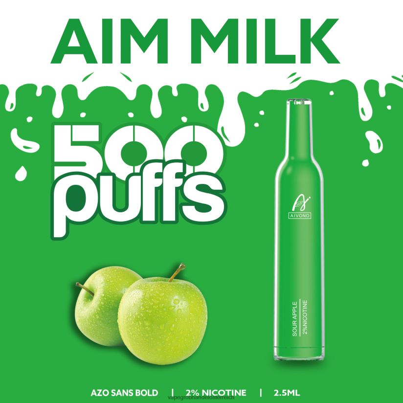 Aivono AIM MILK 500 saurer Apfel - F0TZ68267 Vape Kaufen Linz