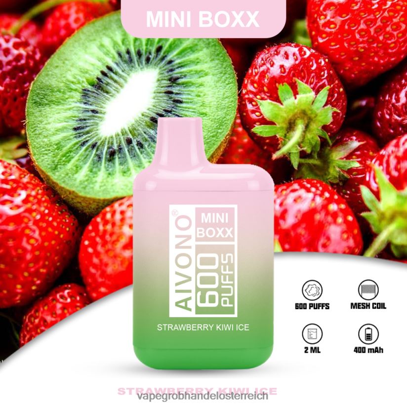 Aivono AIM MINI BOXX 600 Erdbeer-Kiwi-Eis - F0TZ68234 Vape Großhandel Preise
