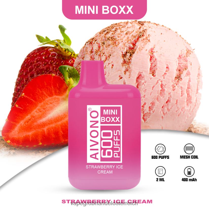 Aivono AIM MINI BOXX 600 Erdbeereis - F0TZ68232 Vape Österreich Preis