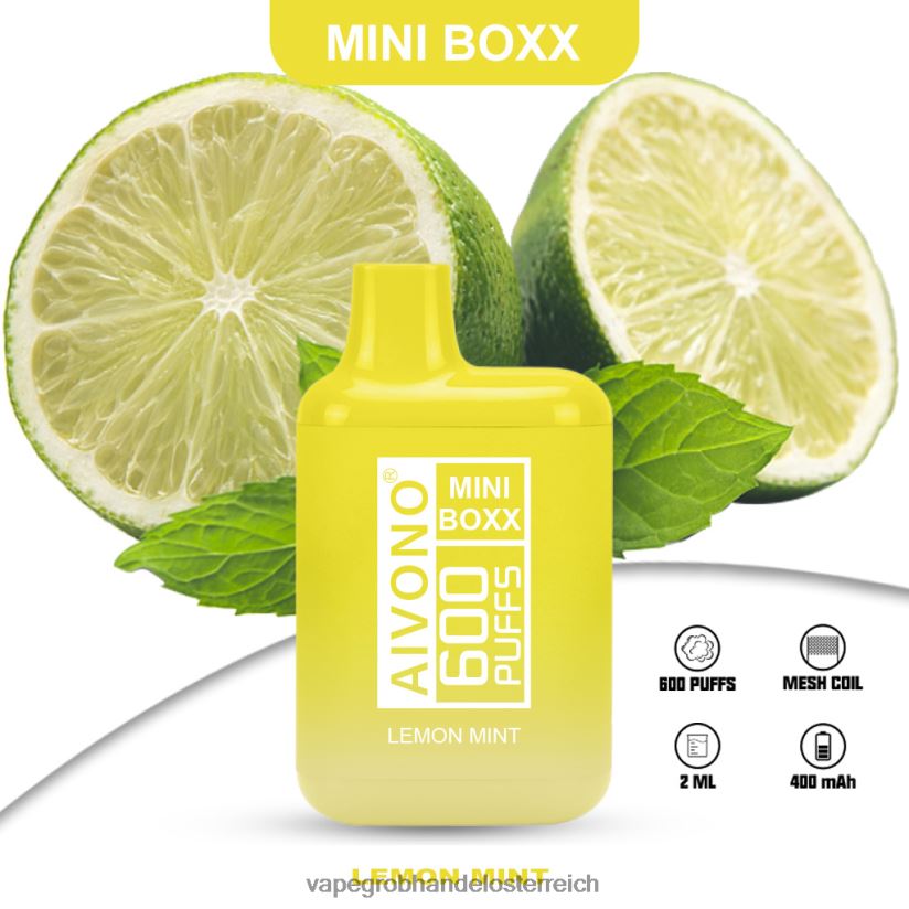 Aivono AIM MINI BOXX 600 Zitronenminze - F0TZ68233 Vape Großhandel Österreich