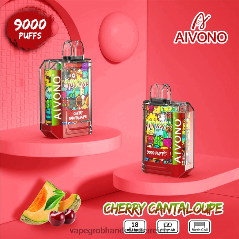 Aivono AIM XXL 9000 Mundaufkleber transparent Kirschmelone - F0TZ6857 Vape Großhandel Österreich