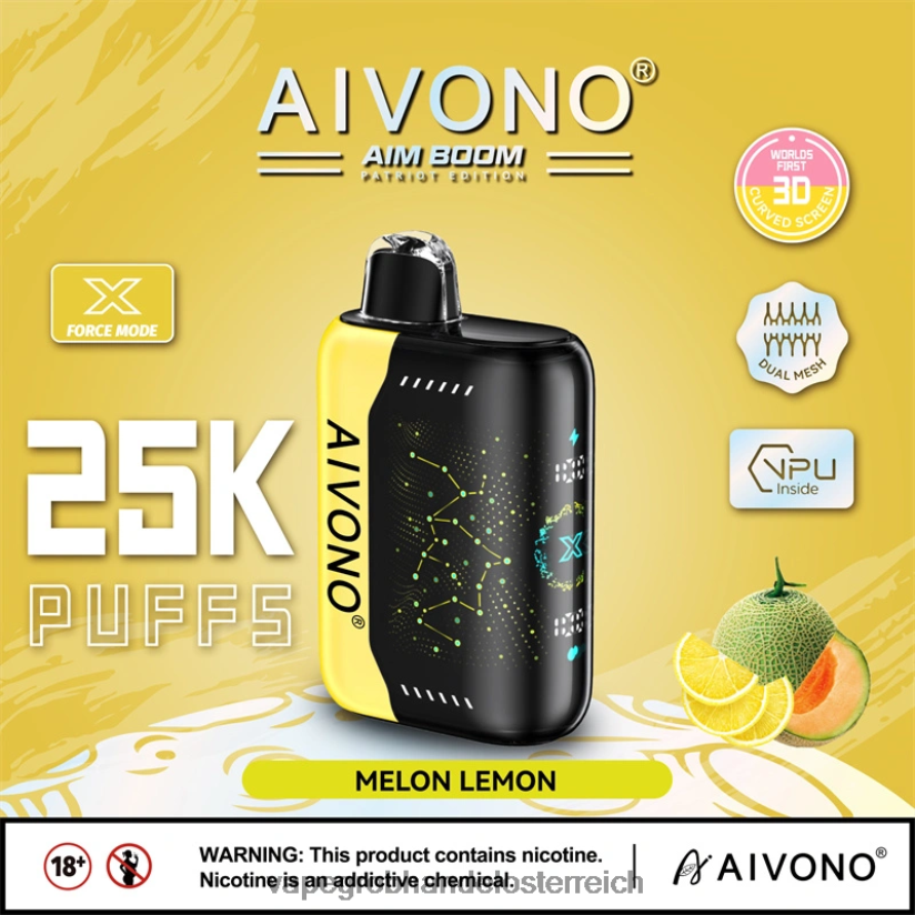 Aivono AIM BOOM 25000 Melone Zitrone - F0TZ68348 Vape Kaufen Graz