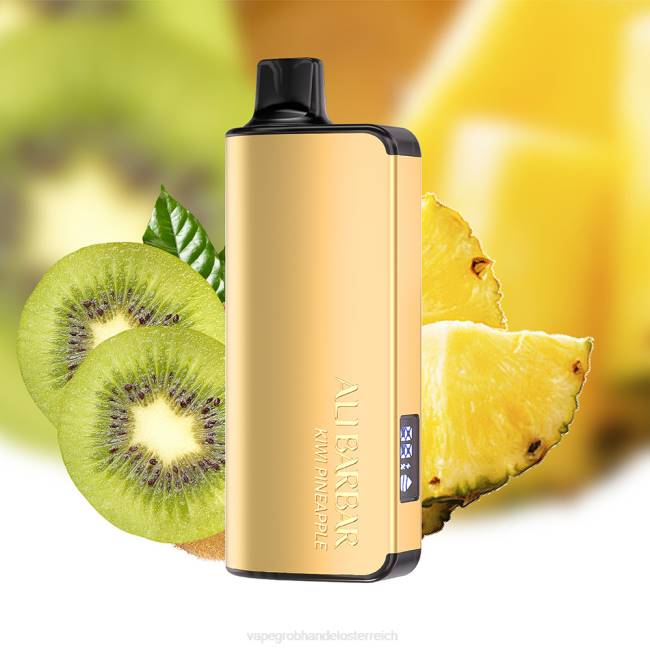 Vape Wien P4DL21 Alibarbar Ingot 9000 Einweg-Vaporizer Kiwi-Ananas