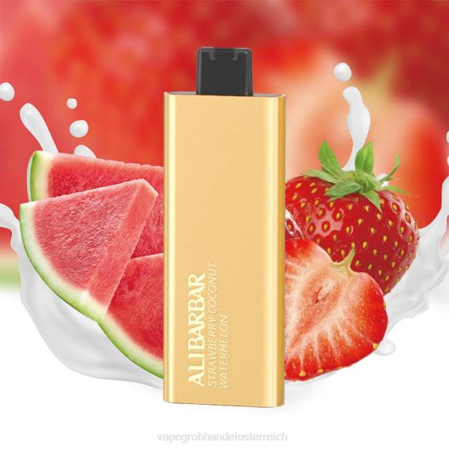Vape Großhändler P4DL62 Alibarbar Pandora 7000 Einweg-Vaporizer Erdbeer-Kokos-Wassermelone