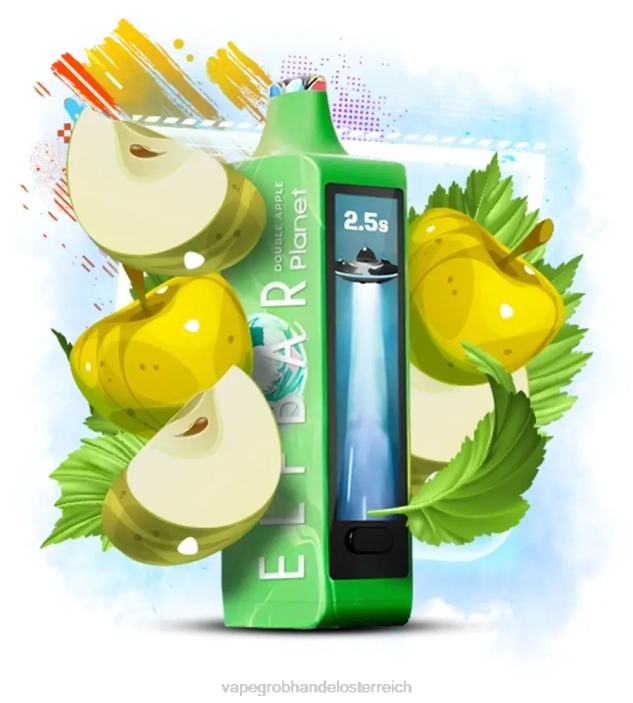 Elf Bar Planet 25000 - 240614 Doppelapfel Vape Großhändler