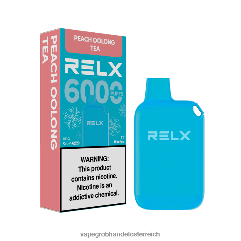 Vape Großhandel Preise 8B66T810 - Pfirsich-Oolong-Tee RELX Crush Pocket 6000 eisig
