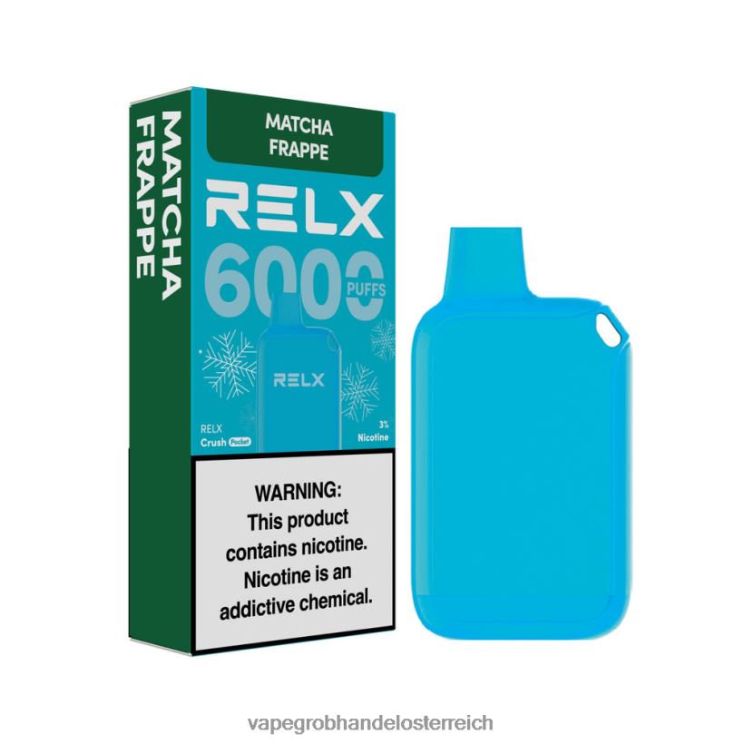 Vape Großhandel Österreich 8B66T817 - Matcha-Frappé RELX Crush Pocket 6000 eisig