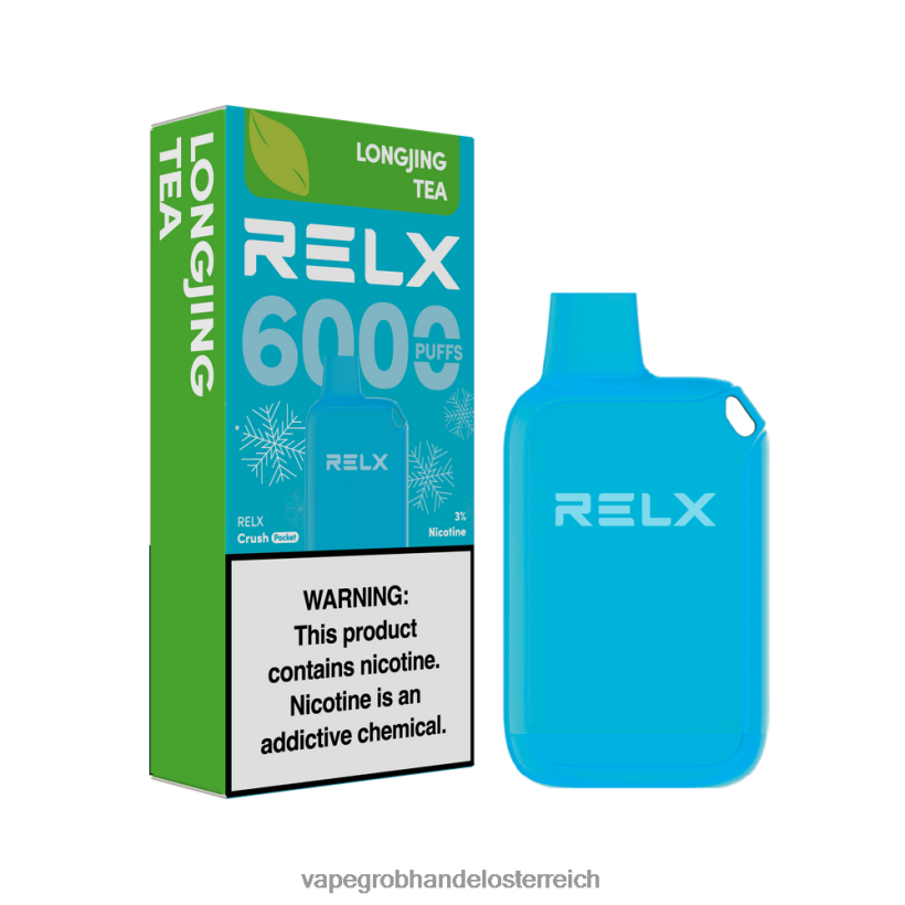 Vape Großhandel Österreich 8B66T89 - Longjing-Tee RELX Crush Pocket 6000 eisig