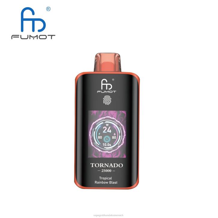 Vape Wholesale Supplier T4VH13 tropische Regenbogenexplosion - Fumot Tornado 25000 Einweg-Vaporizer