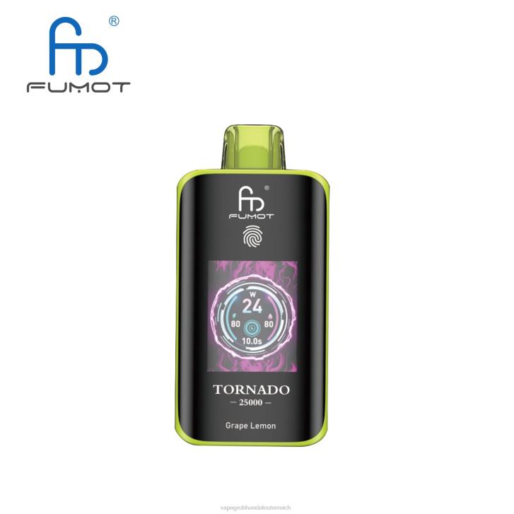 Vape Wholesale Supplier T4VH6 Traubenzitrone - Fumot Tornado 25000 Einweg-Vaporizer