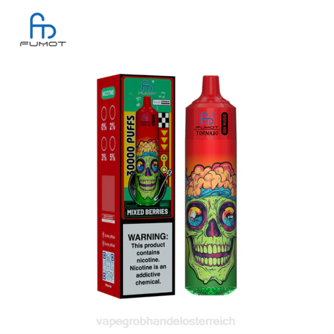 Vape Großhandel Preise 8ZB018 gemischte Beeren Fumot Tornado 30.000 Musik