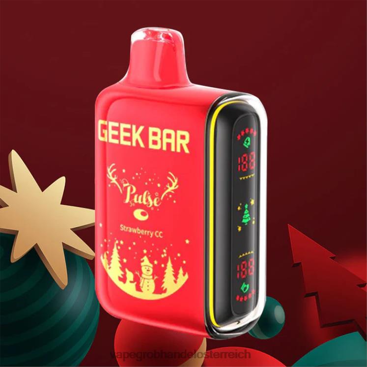 Vape Großhändler Erdbeere cc 4FVXR86 GEEK BAR Pulse Feiertagsausgabe 7500 Züge/15000 Züge