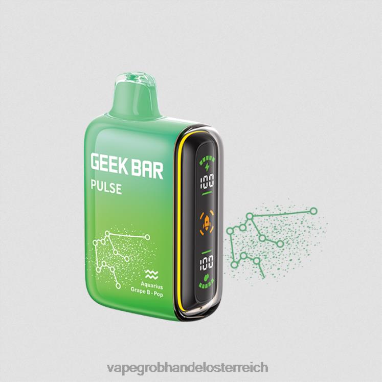 Vape Großhandel Österreich Trauben-Blow-Pop 4FVXR71 GEEK BAR Pulse Zodiac Edition 7500 Züge/15000 Züge