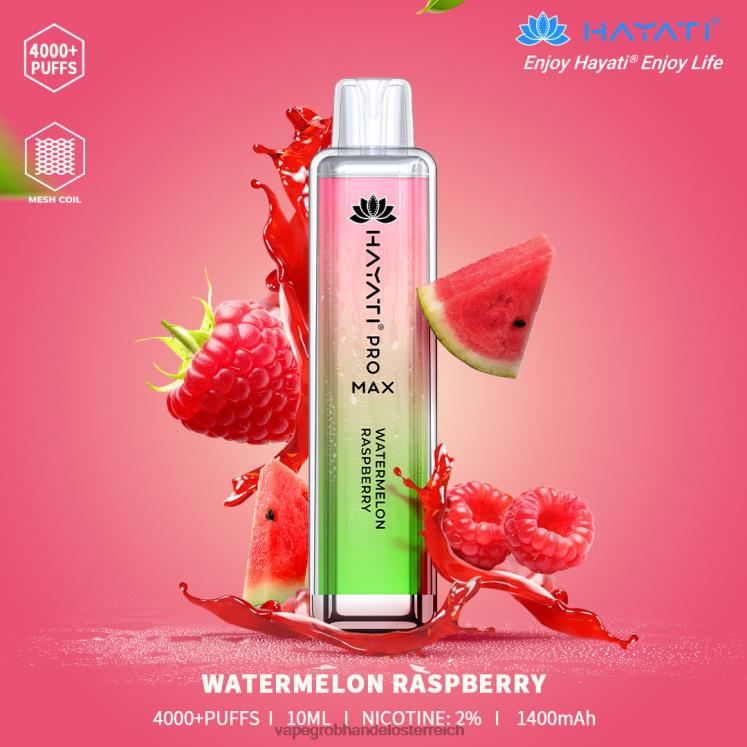 Einweg Vape Österreich Wassermelone Himbeere 4FVXR197 Hayati Pro Max 4000