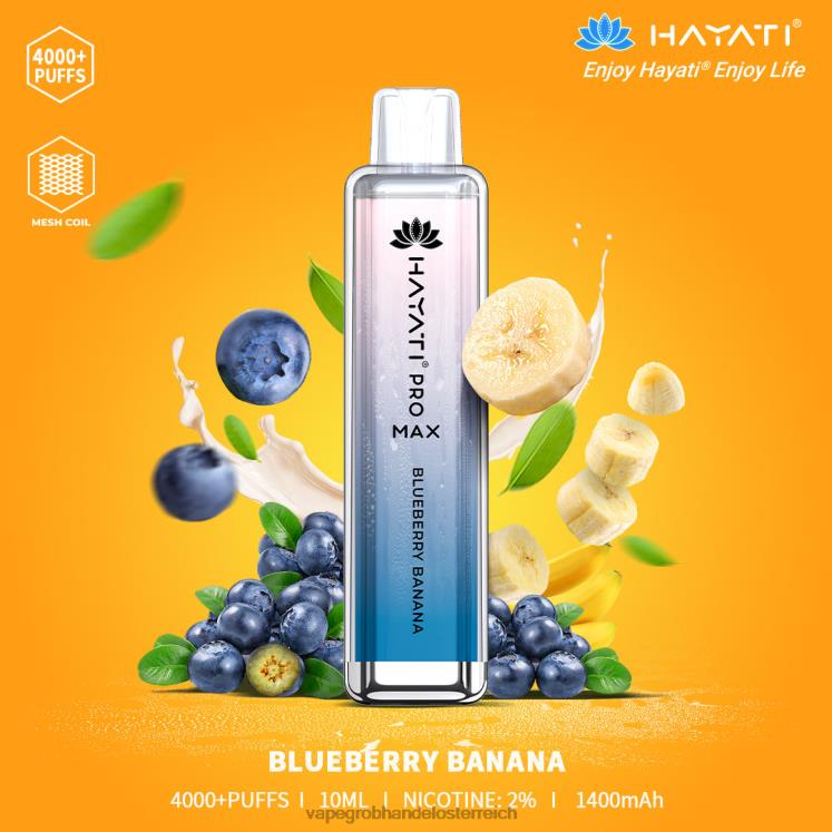 Vape Großhandel Preise Blaubeerbanane 4FVXR192 Hayati Pro Max 4000