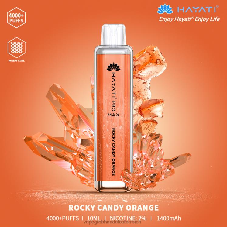 Vape Großhandel Preise Rocky-Candy-Orange 4FVXR172 Hayati Pro Max 4000