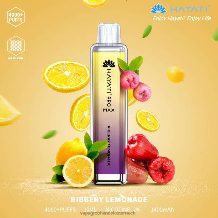 Vape Großhandel Österreich Riberry-Limonade 4FVXR171 Hayati Pro Max 4000