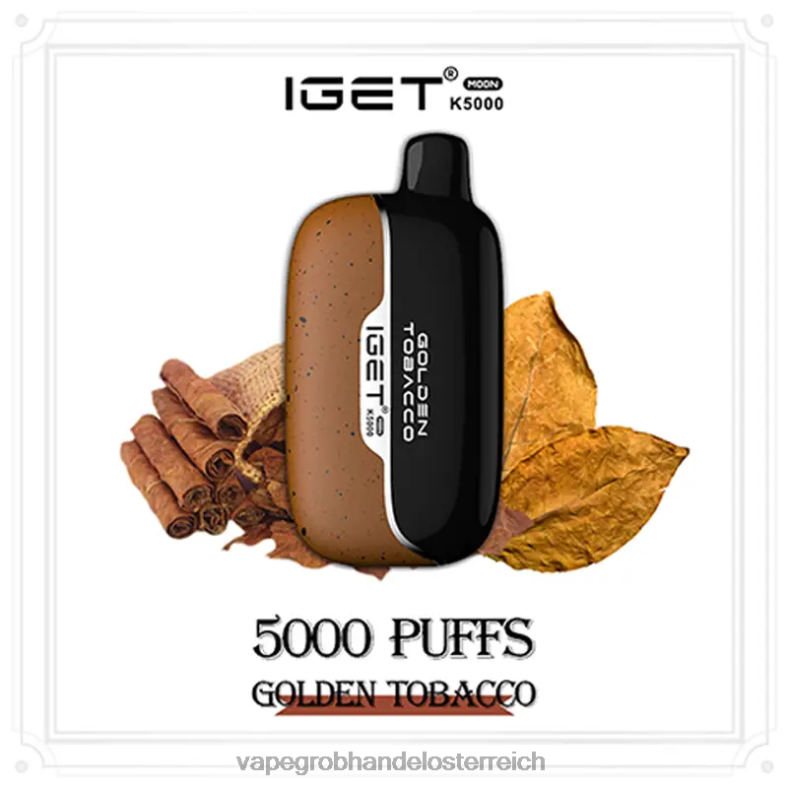 Vape Großhandel Österreich P68LF1 goldener Tabak IGET Moon k5000