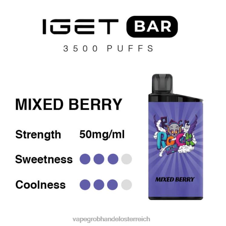 Vape Kaufen Graz gemischte Beere 4FVXR94 IGET BAR 3500 5 % Nikotin