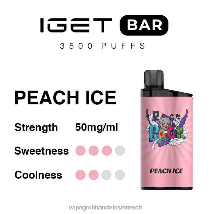 Vape Wien Pfirsicheis 4FVXR95 IGET BAR 3500 5 % Nikotin