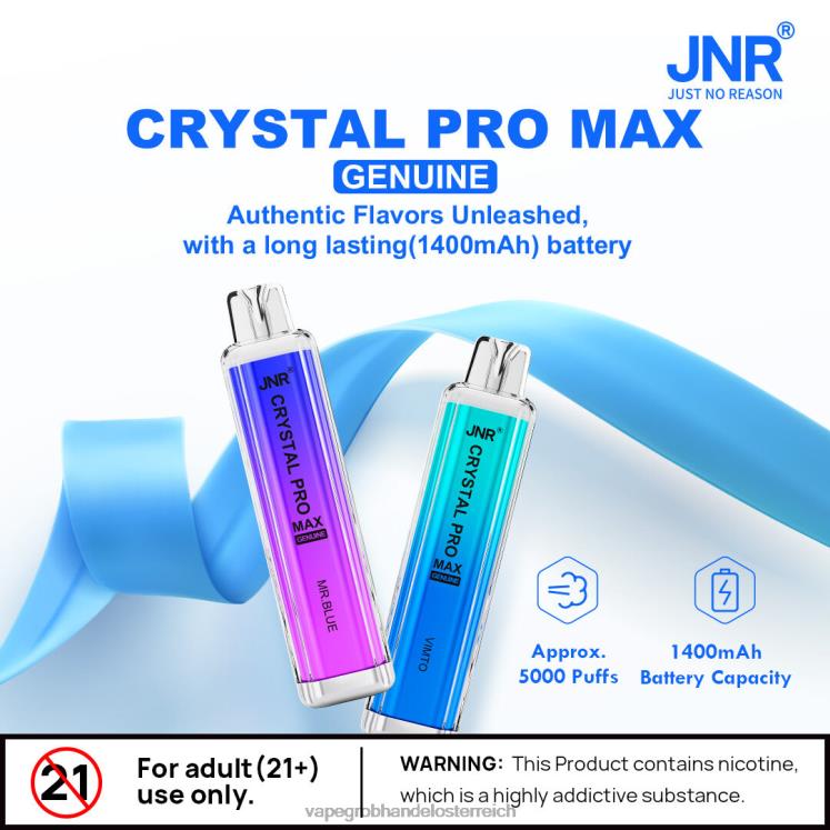 Vape Großhandel Preise Erdbeer-Himbeer-Eis 4FVXR752 JNR CRYSTAL PRO MAX