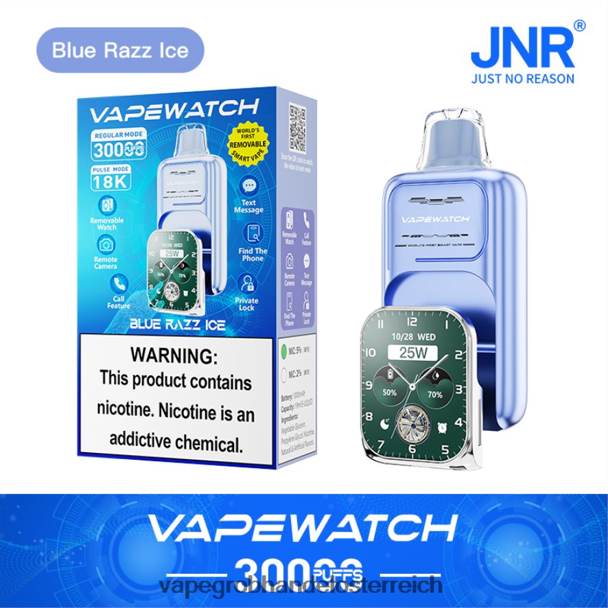 JNR Vape-Uhr blaues Razz-Eis V4BHF11 Vape Großhandel Österreich