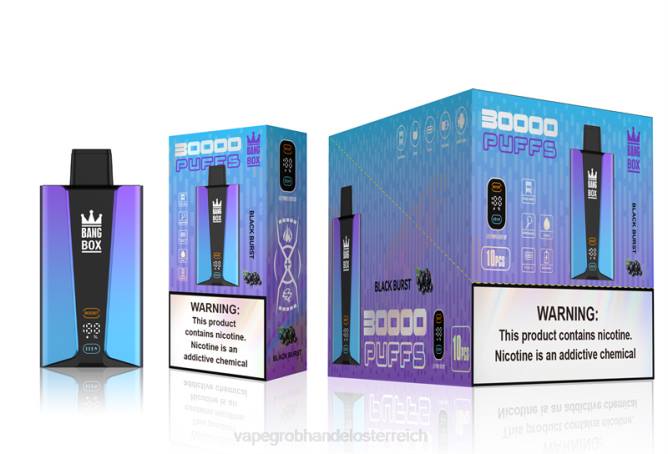 Bang Box 30.000 Züge intelligenter Bildschirm NT2877 - Einweg Vape Österreich schwarzer Ausbruch