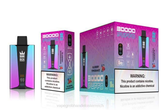 Bang Box 30.000 Züge intelligenter Bildschirm NT2880 - Vape Großhandel Preise Blaubeer-Pomgerante