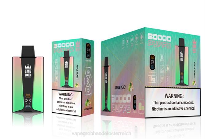 Bang Box 30.000 Züge intelligenter Bildschirm NT2883 - Einweg Vape Österreich Apfel-Pfirsich