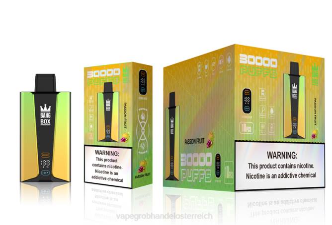 Bang Box 30.000 Züge intelligenter Bildschirm NT2884 - Vape Österreich Preis Passionsfrucht