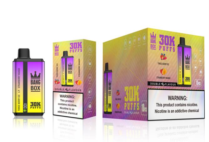 Bang Box 30.000 Züge, zwei Geschmacksrichtungen NT2867 - Vape Großhandel Österreich Drei-Beeren-Eis und Erdbeer-Mango