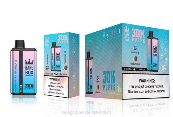Bang Box 30.000 Züge, zwei Geschmacksrichtungen NT2869 - Vape Wien Blaubeereis und Wassermeloneneis