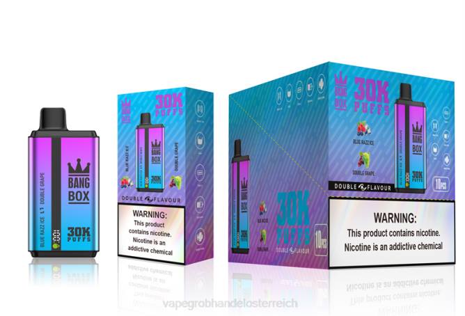 Bang Box 30.000 Züge, zwei Geschmacksrichtungen NT2872 - Vape Österreich Preis Blue Razz Ice und Double Grape