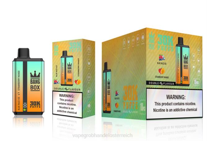 Bang Box 30.000 Züge, zwei Geschmacksrichtungen NT2873 - Vape Großhandel Österreich Blue Razz Ice und Erdbeermango