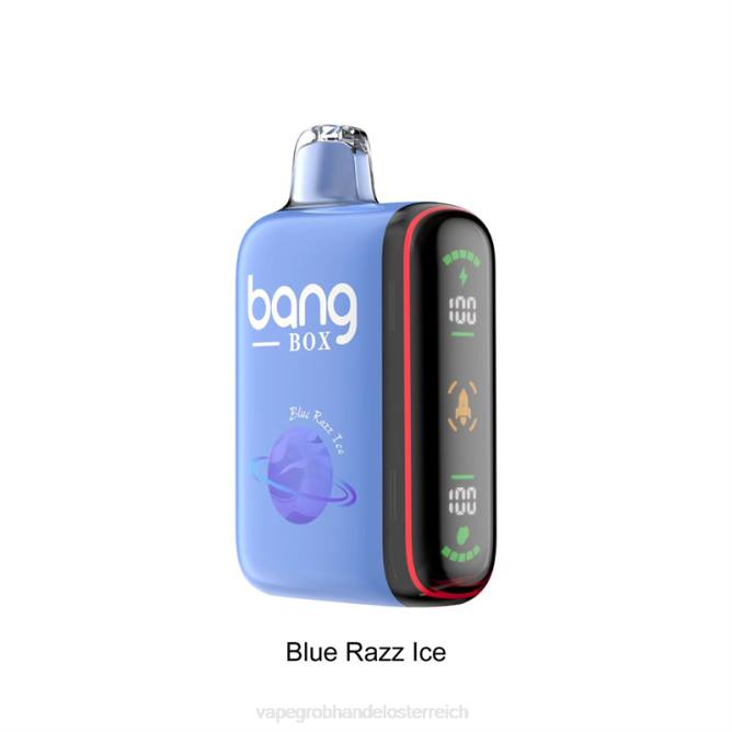 Bang Box 9000–18000 Züge, intelligente Leistungsanzeige NT2826 - Vape Großhandel Preise blaues Razz-Eis