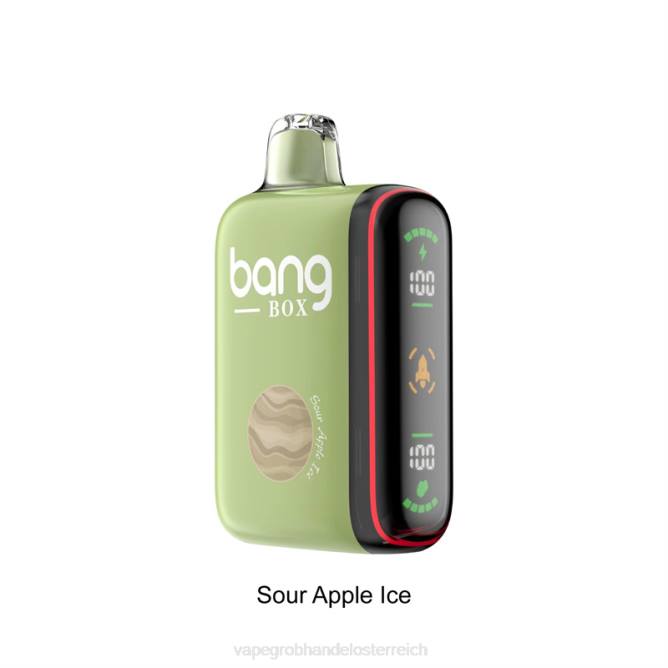 Bang Box 9000–18000 Züge, intelligente Leistungsanzeige NT2828 - Vape Großhändler saures Apfeleis