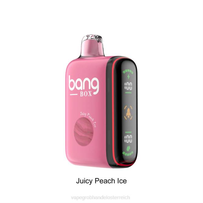 Bang Box 9000–18000 Züge, intelligente Leistungsanzeige NT2829 - Einweg Vape Österreich saftiges Pfirsicheis