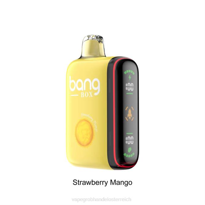 Bang Box 9000–18000 Züge, intelligente Leistungsanzeige NT2835 - Einweg Vape Österreich Erdbeer-Mango