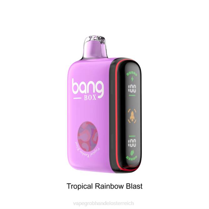 Bang Box 9000–18000 Züge, intelligente Leistungsanzeige NT2836 - Vape Österreich Preis tropische Regenbogenexplosion