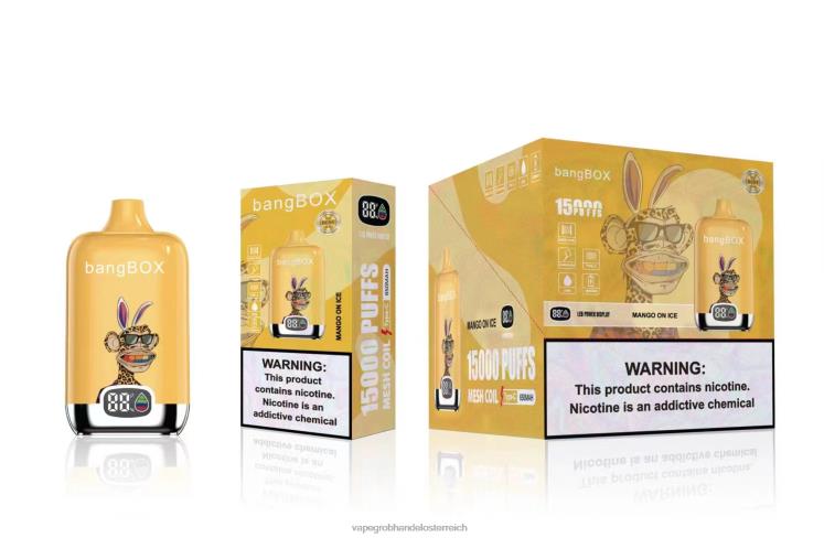 Einweg Vape Österreich Mango auf Eis 4FVXR137 Bang Box 15000