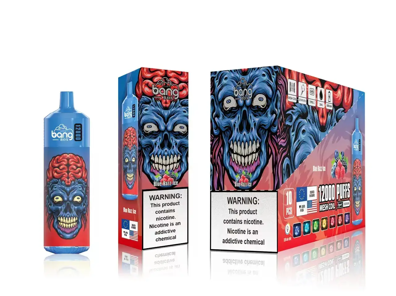 blaues razz-eis