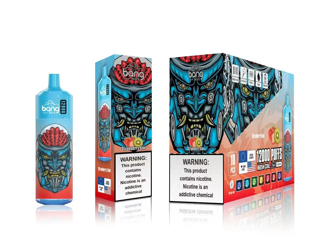 Vape Großhändler Erdbeer-Kiwi 4FVXR116 Bang Box 12000 Züge